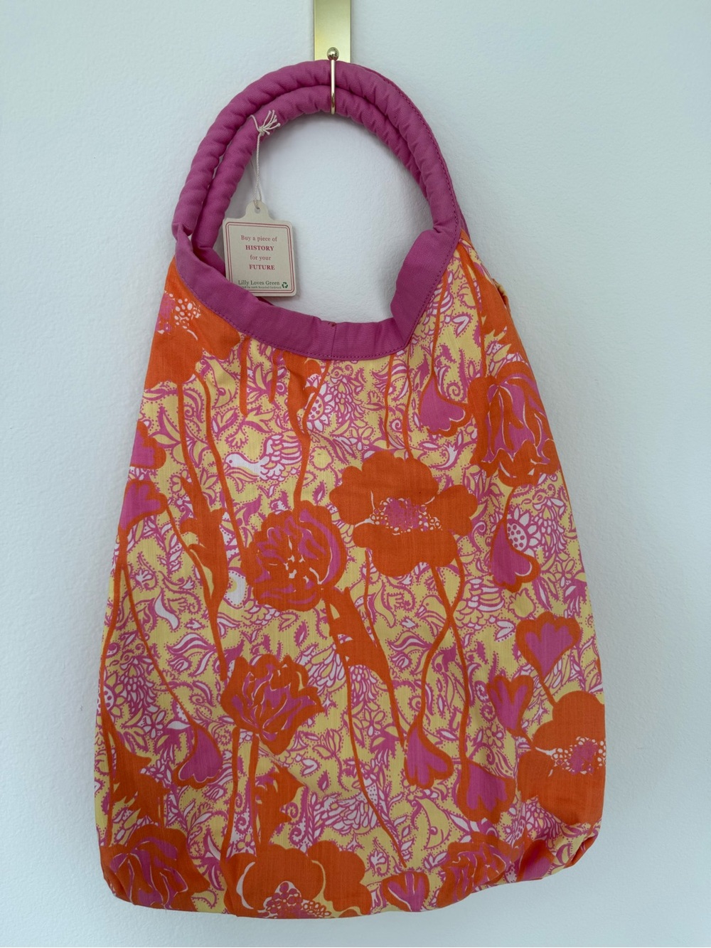 Lilly Pulitzer Pink & Orange Floral Shoulder Tote